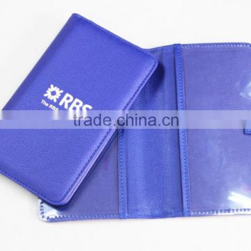 2015 high quality cheque holder/pu Leather passport holder from factory