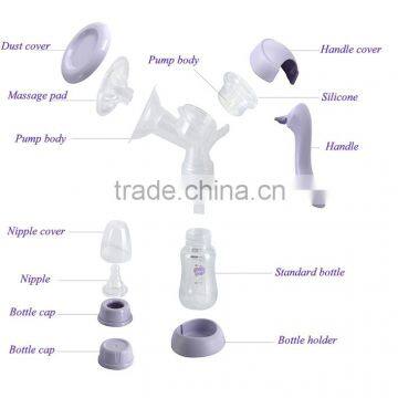 Baby Manual Breast Pump/milk breast pump/massage breast pump for mom environment free