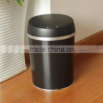 Special offer shipping is brand classic black color intelligent induction type dustbin automatic garbage bin sensor trash can