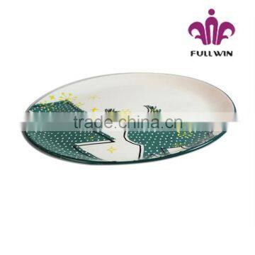 Hand-printed FN Lead-free Christmas Dolomite Ceramic Dinner Dish And Ceramic Dinner Plate