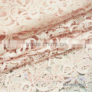 Textile Manufacturers Elegant Style Wholesale Water Soluble Lace Fabric Embroidery Lace