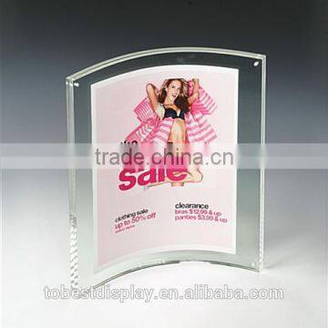 elegant clear custom acrylic curved photo frames,magnetic acrylic photo frames,acrylic wholesale picture frames 5x7