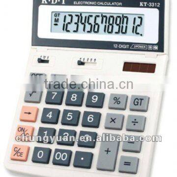 12 digits big electronic desk calculator Adjustable angle display KT-3312