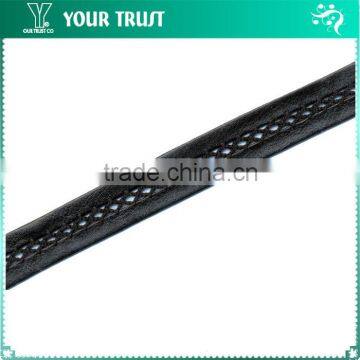 Width 1.8 Centimeter Black Leather Colorful Braid Trimming photo-6