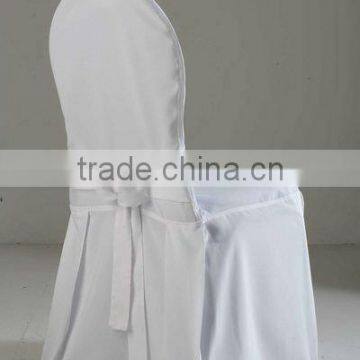 White Polyester chair cover for wedding