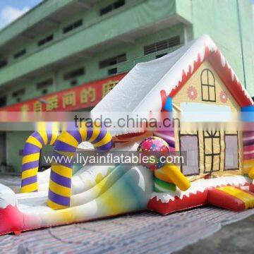 best inflatable gingerbread house with bouncer and slide inside