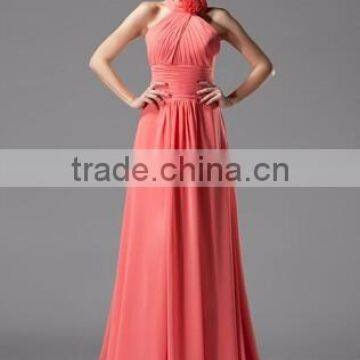 Lastest Prom dress Evening Dress Princess V-neck Chiffon Maxi Dress Bride Dress With Ruffle Lace Beading Sequins