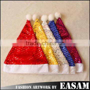 Decorations xmas colorful funny Sequins christmas santa hats