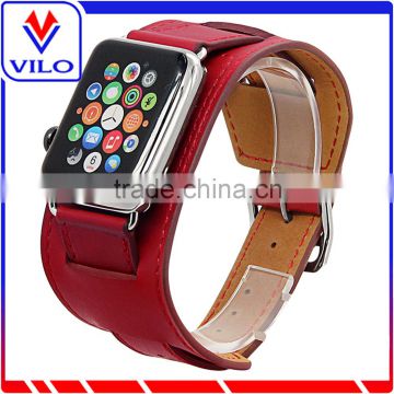 Genuine Leather Band Bracelet Cuff Wrist Watch Band For Apple Watch Cuff Leather Band