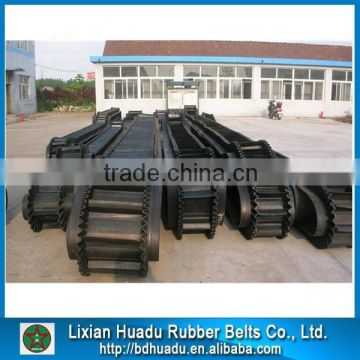 corrugated sidewall conveyor belt, cleats conveyor belt for coal, fertilizer