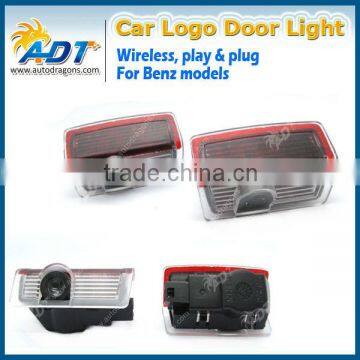 Red Wireless No Drilling Ghost Shadow Light LED for Be nz cars