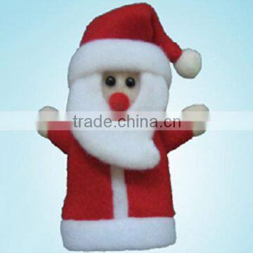 4"non-woven fabrics Santa Claus finger puppet for kids