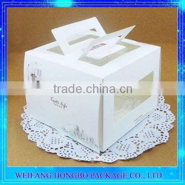 Customized Logo Paper Cake Box for Birthday Cake With Cord Handle photo-5