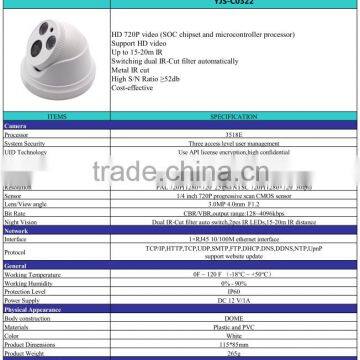 2016 Night Vision 3.0Mp Onvif IP Dome Camera Best IP CCTV Camera YJS-C0325 photo-2