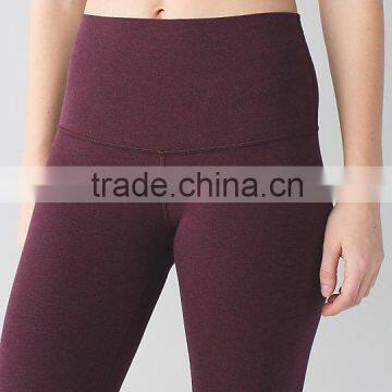 Custom fashion style breathable red yoga pants for women in fitness sportswear