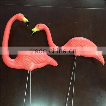 Pink Garden Plastic Flamingo for Decoration Plastic Bird Hand Printed