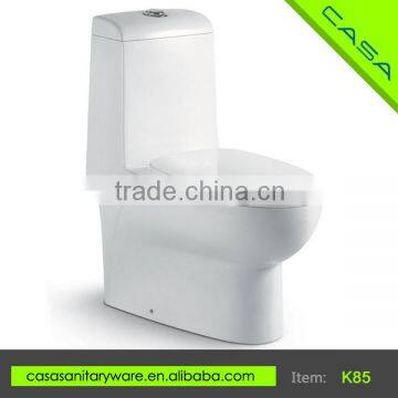 Fashion Design washdown sanitary ware ceramic s trap one piece toilet