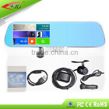 5 Inch Auto Dimming Rearview Android Mirror With camera Radar Detect GPS