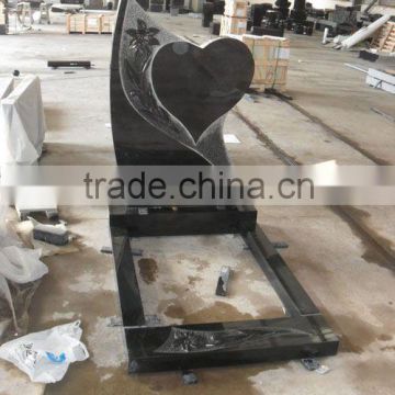 SKY-A13 Australian Styles Heart Style Granite Black Monument Tombstone