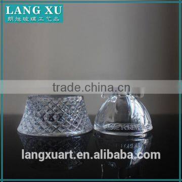 LX-D002 Bell Shaped Glass Candle Holder Wholesale Glass Bell Jars Glass Domes photo-3