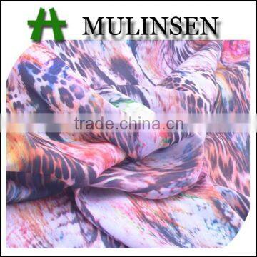 Mulinsen textile 2015 hotsale printed polyester peach skin fabric