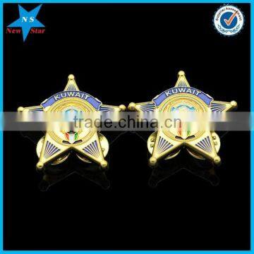 Die cast gold plated metal badge