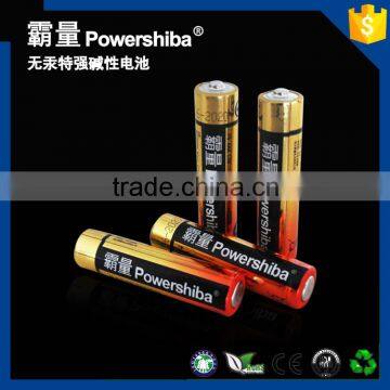 Powershiba brand alkaline battery /AAA alkaline battery