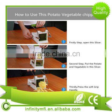 Amazon Hot Sale Potato Chipper, French Fry Cutter Vegetable Slicer Chopper - Stainless Steel photo-6
