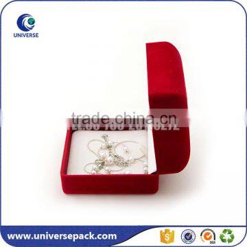 Red &Navy Blue Flocked Jewelry Boxes for Export Sale