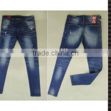 Casual Ladies Jeans Top Design With Heavy Monkey Wash