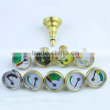 High quality 1.5 inch brass back connection gas cylinder pressure gauge