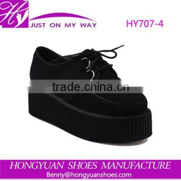 pu upper flat casual shoes for ladies pump