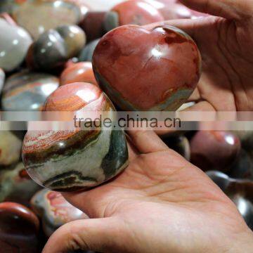Romantic Quartz Polished Ocean Jasper Crystal Hearts for Wedding photo-2