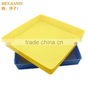 "HEY,SAND!"sand play tray square plastic tray the tray melamine sand holder storage sand tray