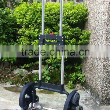 Portable aluminum foldable luggage hand trolley,Aluminum Folding Climb Stair trolley,Heavy duty aluminum foldable luggage cart