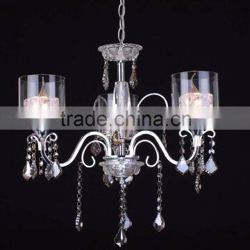 WD-1817-3/6/10+5 Factory Wholesale Price Elegant Clear Glass Shade Cognac Color K9 Crystal Hanging Light