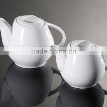 H6408 White high quality porcelain tea pot