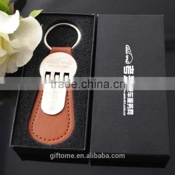 custom leather keychain for business gift