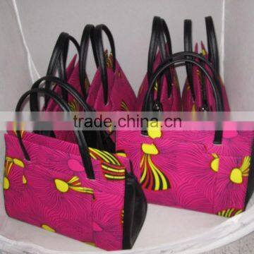 African Wax Ankara Fabric Lady Handbags photo-5