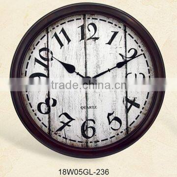 2016 Antique Wooden Vintage Shabby Design Wall Clock (18W05GL-235)