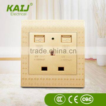 Hot Selling BS Standard 1 G 13A Switched Socket USB PC Material Usb Electric Socket photo-3