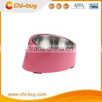 Chi-buy Pink Cute Dog Bowls Scale Dog Bowls with Stainless Steel Bowl Free Shipping on order 49usd