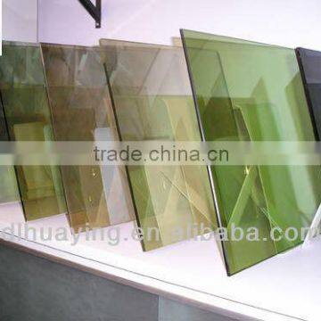 Float tinted glass in Green Brown Blue Grey