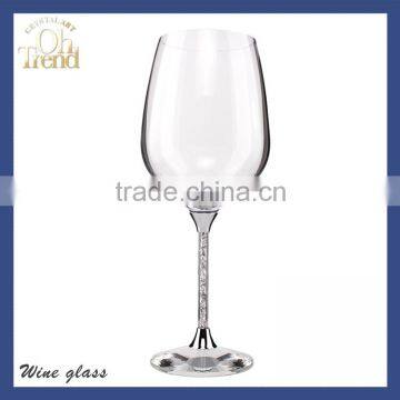 Custom Creative Fashion Personality Round Frame Eye Glasses Silver Wine Glass for Party Wendding photo-5