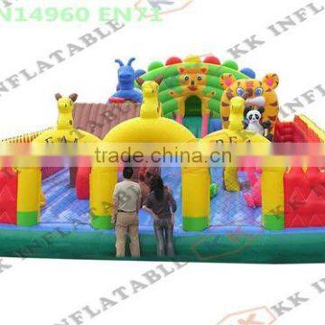 Dreamy inflatable park for bouncy toys wonderful land children games