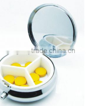 weekly pillbox Logo Printing Metal and Epoxy Pill Case