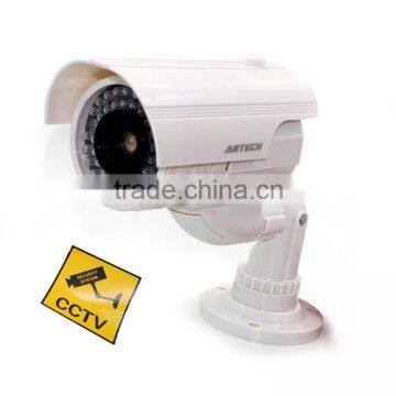Security CCTV False Outdoor CCD Camera Red LED Light Bullet proof Dummy Camera
