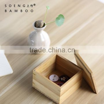 Real Wooden Bamboo Desktop Storage Box Wood Craft Production