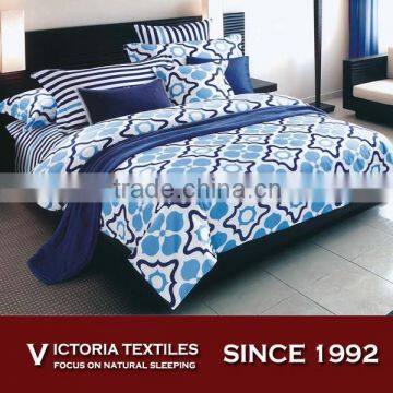 modern classic blue microfiber bed comforter sheets set 4pcs bed set
