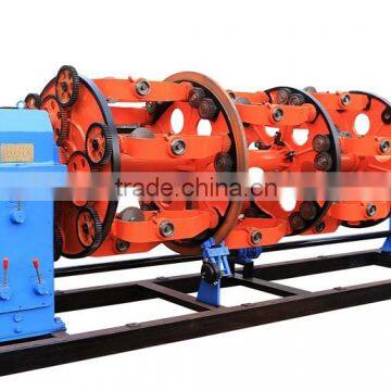 Planetary type steel wire rope stranding machine for armouring or twisting